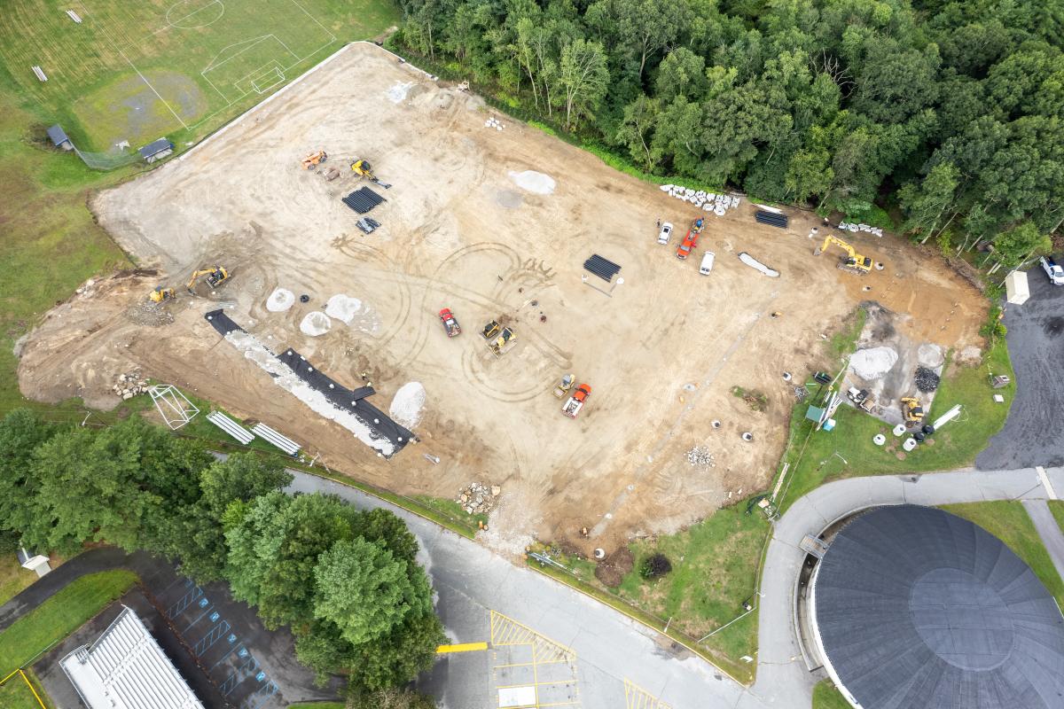 View from drone in early August
