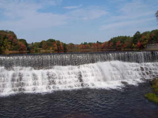 Waterfall at southerly end of Harrisville Pond, Harrisville, photographed by Councilor Stephen N. Rawson